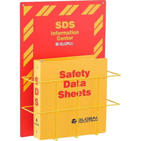 Global Industrial SDS Binder & Safety Station, 2ftft Binder 670612